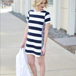 Tommy Bahama Nautical  Striped Cotton Shirt Dress